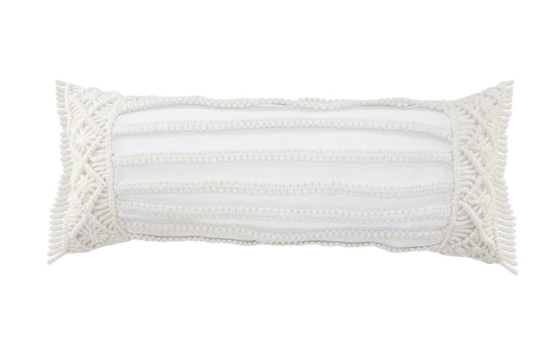 Macrame Indoor Outdoor Lumbar Pillow