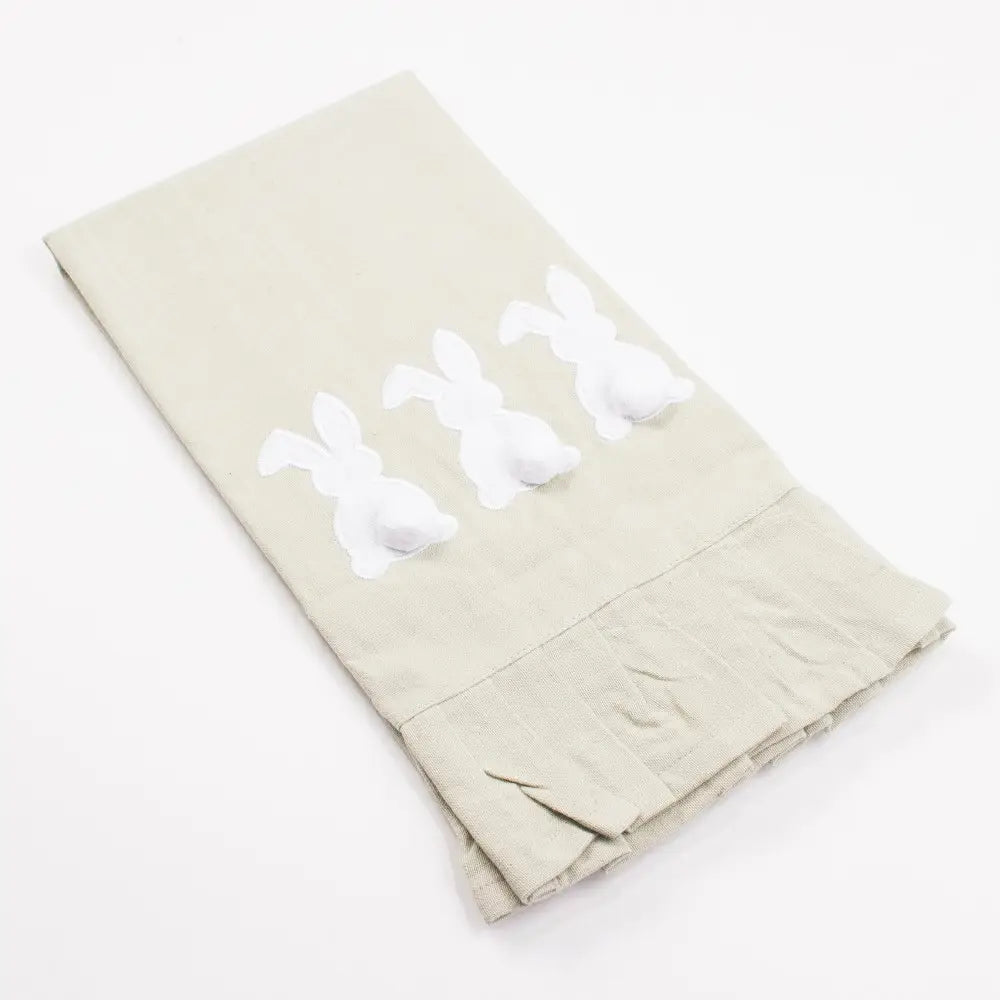 Bunny Ruffle Hand Towel