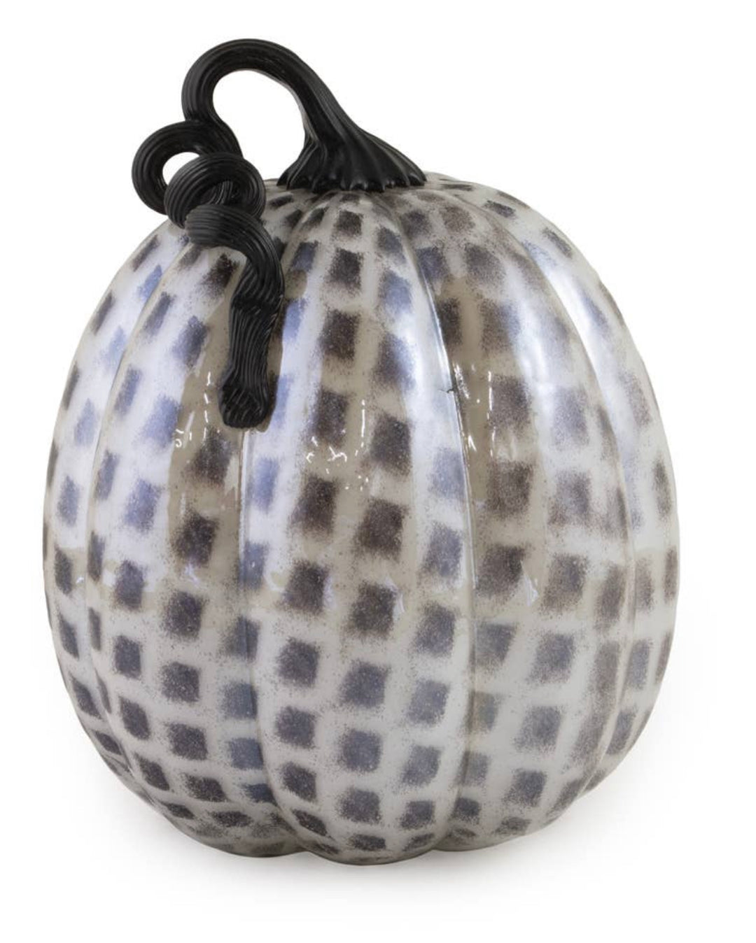 Black & White Checkered Pumpkin