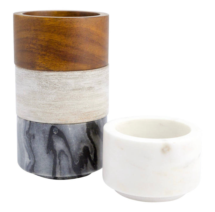 Marble & Wood Mini Bowl Set