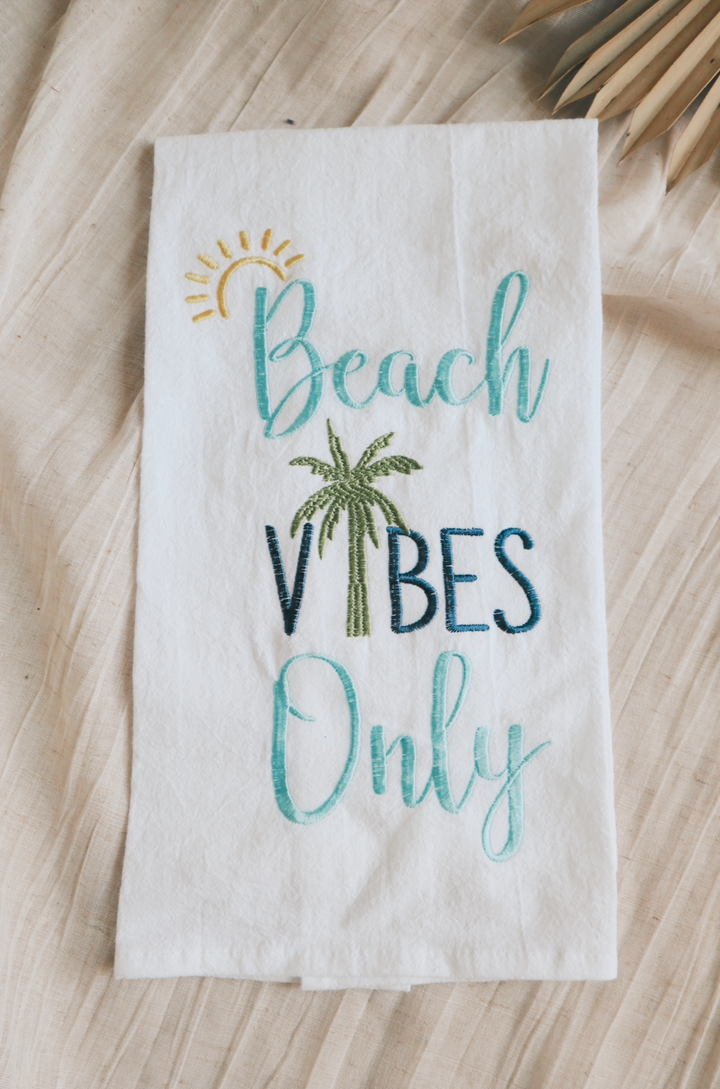 Beach Vibes Only Kitchen Towel