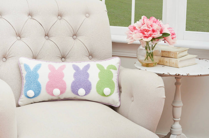 Bunny Bum Easter Spring Pillow