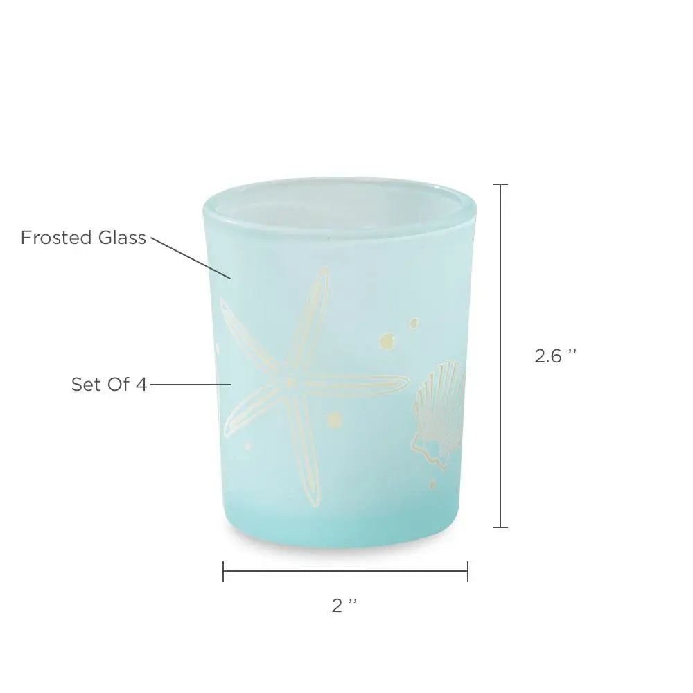 Beach Party Frosted Glass Votive