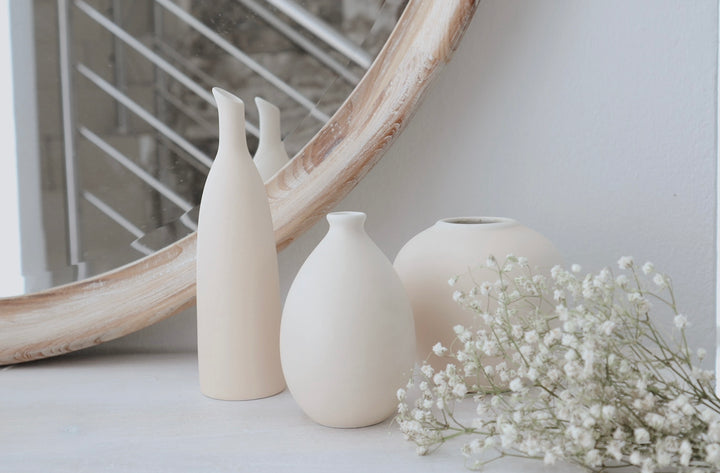 Beige Ceramic Vases